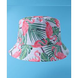 Pine Kids Bucket Hat with Ostrich Print - Multicolour