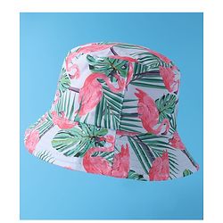 Pine Kids Bucket Hat with Ostrich Print - Multicolour