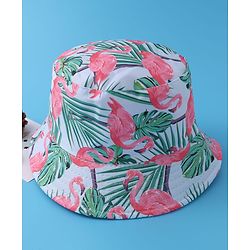 Pine Kids Bucket Hat with Ostrich Print - Multicolour