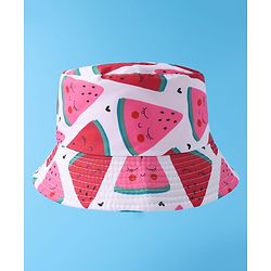 Pine Kids Bucket Hat with Watermelon Print - Multicolour
