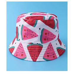 Pine Kids Bucket Hat with Watermelon Print - Multicolour
