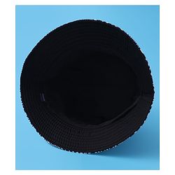 Pine Kids Bucket Hat with African Print - Black