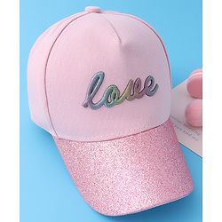 Pine Kids Baseball Cap with Text Print - Pink