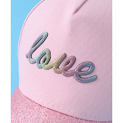 Pine Kids Baseball Cap with Text Print - Pink