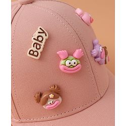 Pine Kids Baseball Cap with Animal Applique - Pink