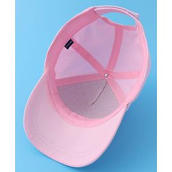 Pine Kids Baseball Cap with Floral & Sequined Detailing - Pink