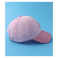 Pine Kids Baseball Shimmered Cap with Flamingo Applique - Pink
