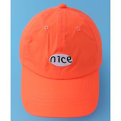 Pine Kids Baseball Cap with Text Print - Orange