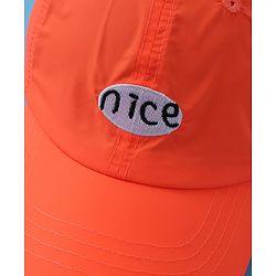Pine Kids Baseball Cap with Text Print - Orange