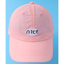 Pine Kids Baseball Cap with Text Print - Pink