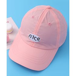 Pine Kids Baseball Cap with Text Print - Pink