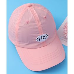 Pine Kids Baseball Cap with Text Print - Pink