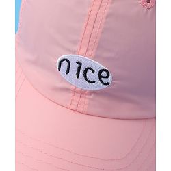 Pine Kids Baseball Cap with Text Print - Pink