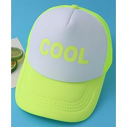Pine Kids Baseball Cap Text Print - Lemon Yellow