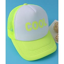 Pine Kids Baseball Cap Text Print - Lemon Yellow