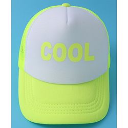 Pine Kids Baseball Cap Text Print - Lemon Yellow