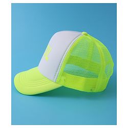 Pine Kids Baseball Cap Text Print - Lemon Yellow