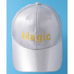 Pine Kids Baseball Cap Text Embroidery - Silver