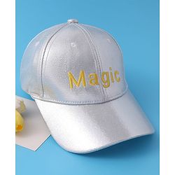 Pine Kids Baseball Cap Text Embroidery - Silver