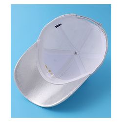 Pine Kids Baseball Cap Text Embroidery - Silver