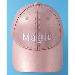 Pine Kids Baseball Cap Text Embroidery - Pink