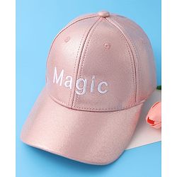 Pine Kids Baseball Cap Text Embroidery - Pink