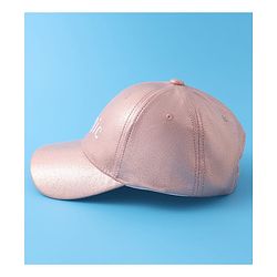 Pine Kids Baseball Cap Text Embroidery - Pink