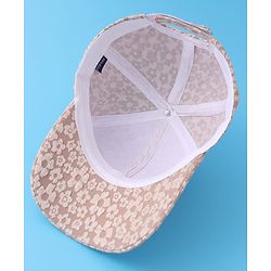 Pine Kids Baseball Cap with Floral Appilique - Beige