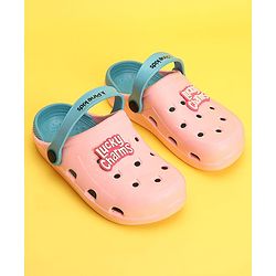 Pine Kids Clogs Text Patch - Light & Dark Pink