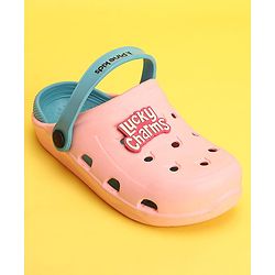Pine Kids Clogs Text Patch - Light & Dark Pink