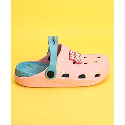 Pine Kids Clogs Text Patch - Light & Dark Pink