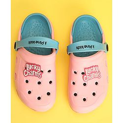 Pine Kids Clogs Text Patch - Light & Dark Pink