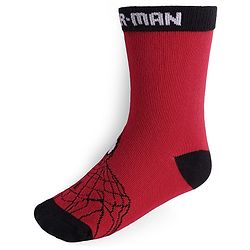 Pine Kids Marvel Non Terry Ankle Length Anti-Bacterial Scoks Spiderman Graphics Pack of 3 - Multicolor