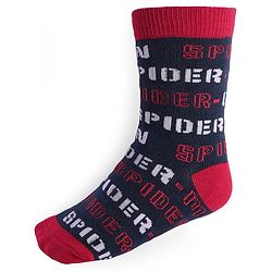 Pine Kids Marvel Non Terry Ankle Length Anti-Bacterial Scoks Spiderman Graphics Pack of 3 - Multicolor