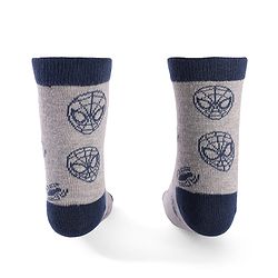 Pine Kids Marvel Non Terry Ankle Length Anti-Bacterial Scoks Spiderman Graphics Pack of 3 - Multicolor
