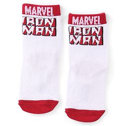 Pine Kids Marvel Non Terry Ankle Length Anti-Bacterial Socks Avengers Graphics Pack of 3 - Multicolor