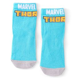 Pine Kids Marvel Non Terry Ankle Length Anti-Bacterial Socks Avengers Graphics Pack of 3 - Multicolor