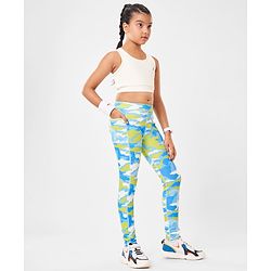 Pine Active Full Length Super Stretch Leggings Abstract Print - Multicolour