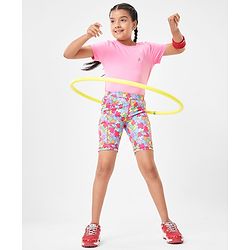 Pine Active Super Stretch Cycling Shorts Abstract Print - Multicolour