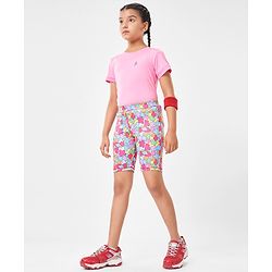 Pine Active Super Stretch Cycling Shorts Abstract Print - Multicolour