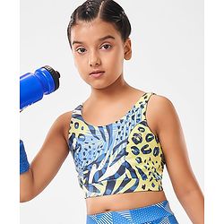 Pine Active Sleeveless Super Stretchable Sports Bra Animal Print - Multicolour