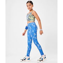 Pine Active Sleeveless Super Stretchable Sports Bra Animal Print - Multicolour
