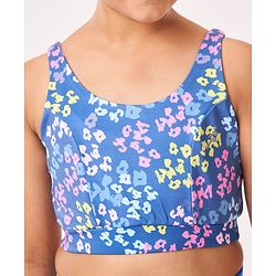 Pine Active Sleeveless  Super Stretchable Sports Bra with Cheetah Theme Print - Multicolour