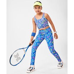 Pine Active Sleeveless  Super Stretchable Sports Bra with Cheetah Theme Print - Multicolour