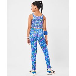 Pine Active Sleeveless  Super Stretchable Sports Bra with Cheetah Theme Print - Multicolour