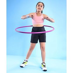 Pine Active Sleeveless Super Stretchable Sports Bra with Logo Print - Pink