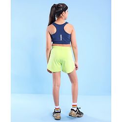 Pine Active Knit Sleeveless Super Stretch Sports Bra Solid - Navy Blue