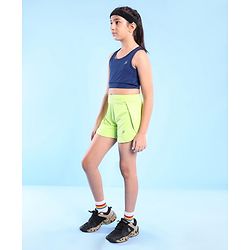 Pine Active Knit Sleeveless Super Stretch Sports Bra Solid - Navy Blue