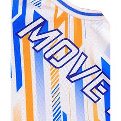 Pine Active Knit High Stretch Sleeveless T-Shirt & Shorts Set Text Print - Blue