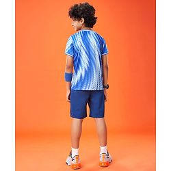 Pine Active Half Sleeves Basketball T-Shirt Numeric Print - Blue